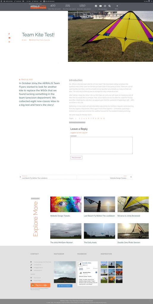 Screen dump new design