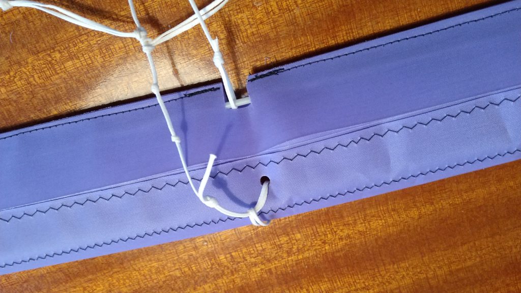 The support string is attached to the GF rod