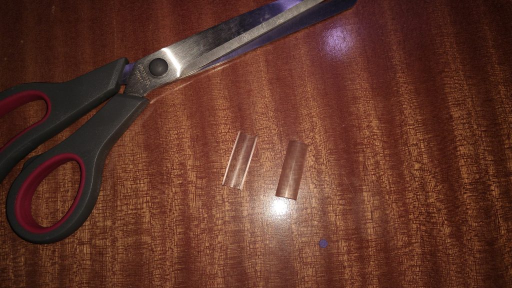 Cut the piece in half