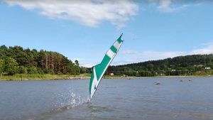 Vented Quad Kite Tip Dragging in Slow Motion