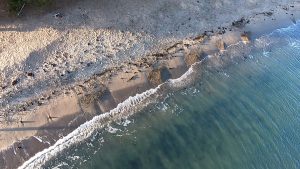 Beach and breaking waves