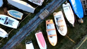 Boats on land from a birds perspective