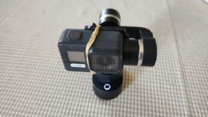 YI 3-axis gimbal with GoPro Hero 7 Black - DIY mount - front view