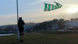 Flag pole flying