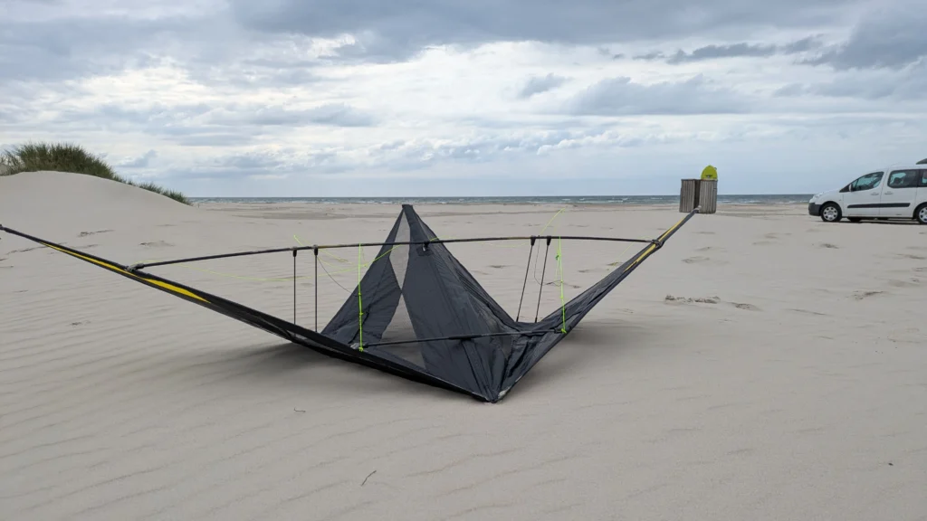 Super Vented High Wind Kite on the Saltum Beach