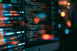 Compuiter screen with html code