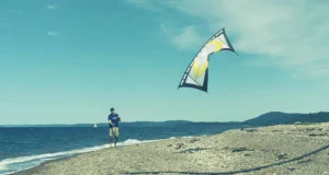 Sven on a beach with an A-Quad Hardcore