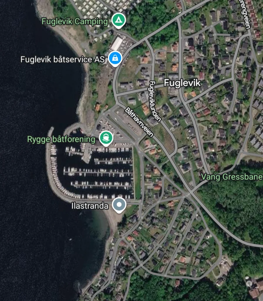 Google Maps Flying location - Fuglevik Beach