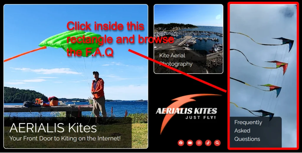 How to navigate to the FAQ-section from the hompage